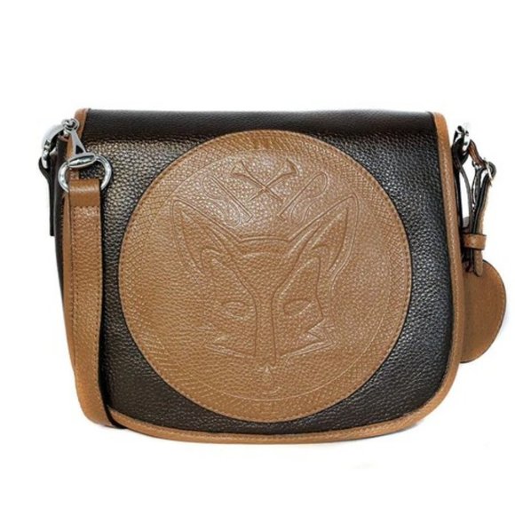 Tucker Tweed Equestrian Handbags - TUCKER TWEED EQUESTRIAN The Camden Crossbody Foxhunting Chestnut Chocolate